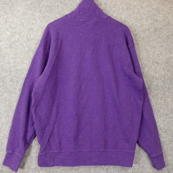 Polo Ralph‎ Lauren Pony Shawl Neck Sweater Men Tall L Purple Luxury Heavy Button - Picture 2 of 12